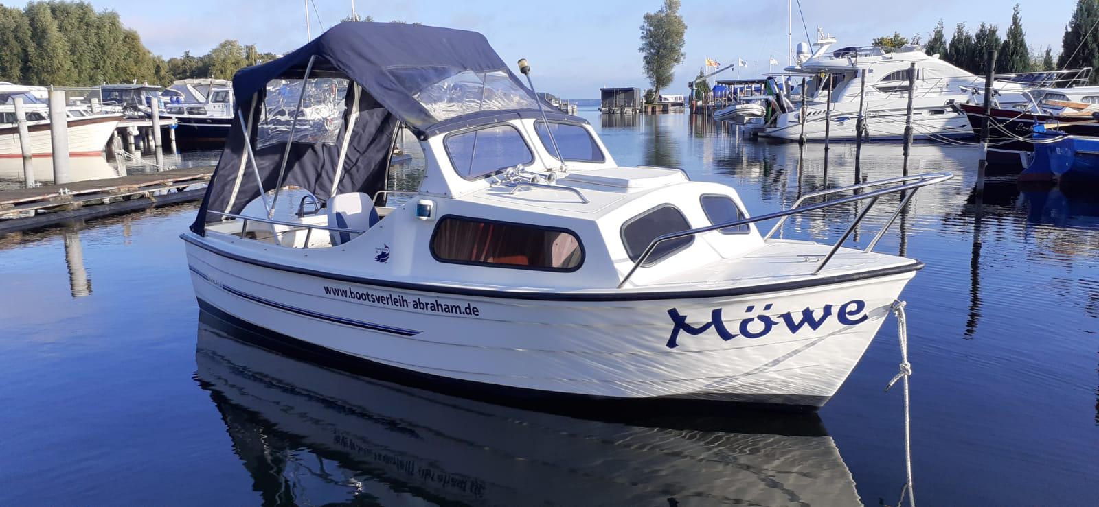 Kajütboot Mayland Fisherman 16 mit 10 PS „Möwe“